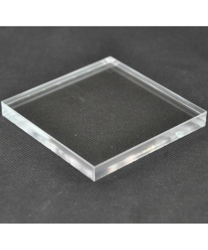 Transparent acrylic plates, lucite bases for dentals technicians.