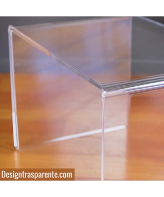 Tavolino a ponte cm 90x80 tavolo da salotto in plexiglass trasparente