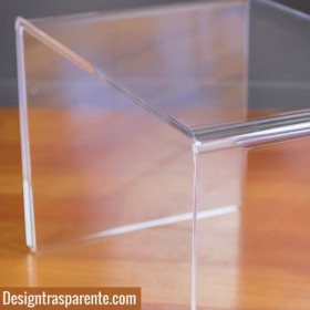 Acrylic coffee table cm 90x80 lucyte clear side table plexiglass