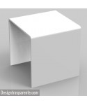 Tavolino bianco moderno in plexiglass