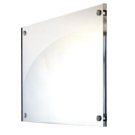 Targa 5 mm plexiglass trasparente su misura quadrata per esterno.