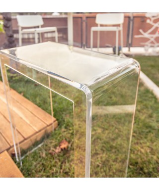 Console desk cm 60 transparent acrylic writing desk.
