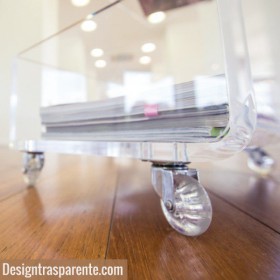 Transparent Acrylic Width cm 35 coffee table magazine holder.