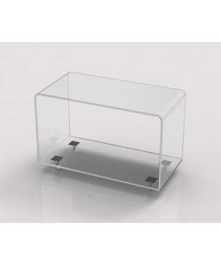 Tavolino portariviste cm 35 carrello in plexiglass trasparente.