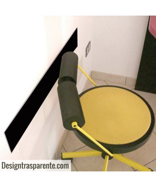 Black acrylic chair rail cm 99 wall protector.