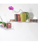 Shelf cm L 85 in high thickness transparent acrylic for books