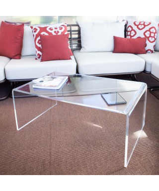 Acrylic coffee table cm 85 lucyte clear side table.