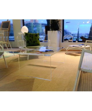 Acrylic coffee table cm 85 lucyte clear side table.