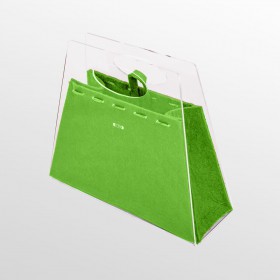 Borsetta Chicca borsa fashion in plexiglass trasparente e verde