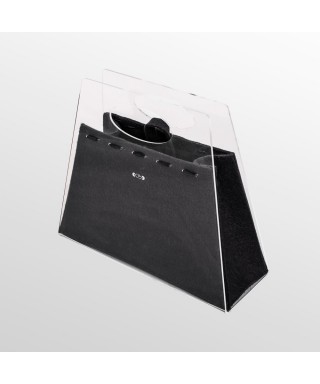 Borsetta Chicca borsa fashion in plexiglass trasparente e viola