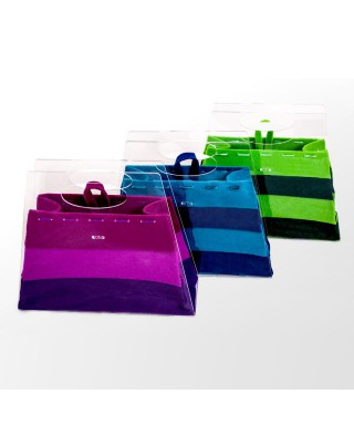 Borsetta Chicca borsa fashion in plexiglass trasparente e viola