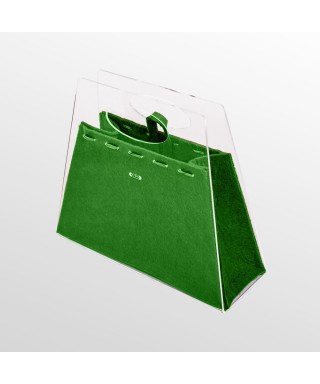 Borsetta Chicca borsa fashion in plexiglass trasparente e viola