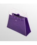 Borsetta Chicca borsa fashion in plexiglass trasparente e viola