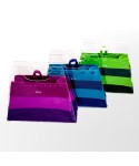 Borsetta Chicca borsa fashion in plexiglass trasparente e marrone