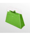 Borsetta Chicca borsa fashion in plexiglass trasparente e marrone