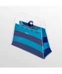 Borsetta Chicca borsa fashion in plexiglass trasparente e marrone