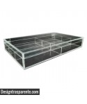Transparent acrylic case box for glasses and jewellery 33x20 cm.
