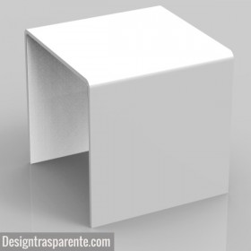 Tavolino bianco moderno in plexiglass