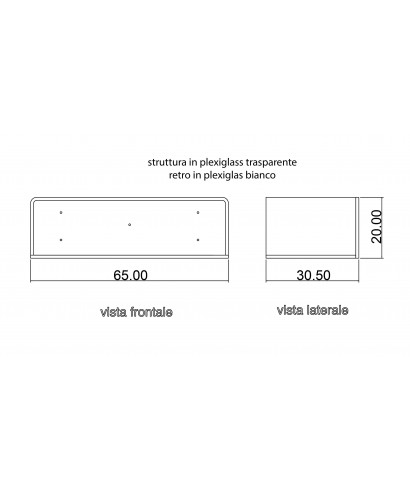 Consolle Plexiglass: Consolle per ingresso da parete in plexiglass