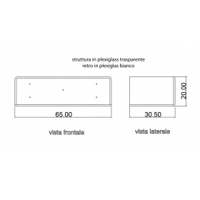 Consolle Plexiglass: Consolle per ingresso da parete in plexiglass
