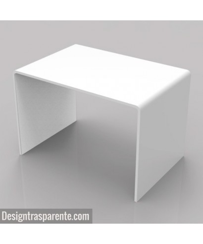 Tavolino bianco moderno in plexiglass