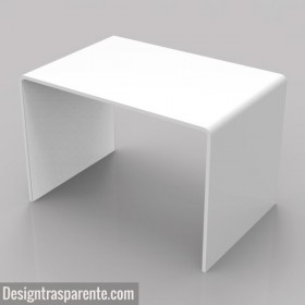 Tavolino bianco moderno in plexiglass