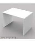Tavolino bianco moderno in plexiglass
