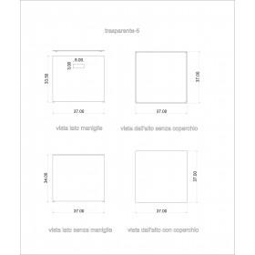 Vinilio 33 giri, contenitore con coperchio per vinili LP.