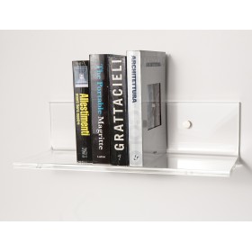Shelf cm 80x30 in high thickness transparent acrylic for books