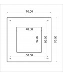 Deflettore est 70 int 40 deviatore flusso aria da soffitto in plexiglass bianco