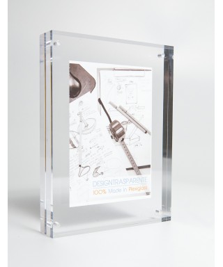 Photo frame table 10 cm Transparent acrylic with magnet.