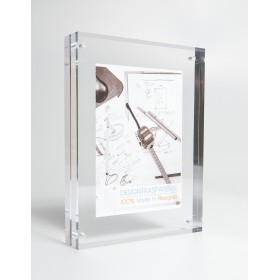 Photo frame table 10 cm Transparent acrylic with magnet.