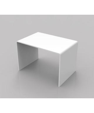 Tavolino a ponte 50x25h45 in plexiglass bianco alto spessore