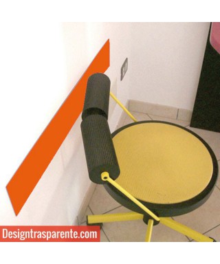 Orange acrylic chair rail cm 99 wall protector.