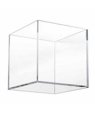 scatola quadrata trasparente in plexiglass misura 7,5 x 7,5 x 5 cm circa  trtr8075 - Lo Spillo supermerceria