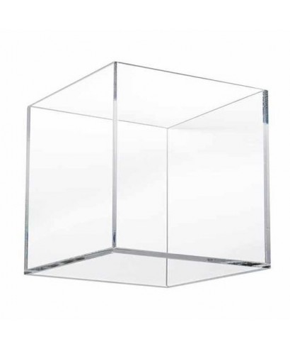 N. 5Contenitori 34h22h15 cm senza coperchio in plexiglass trasparente.