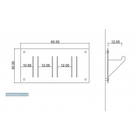 espositore cuffie in plexiglass bianco