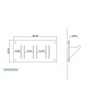 espositore cuffie in plexiglass bianco