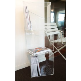 Cubo da terra cm 35 box espositore vetrina in plexiglass trasparente.