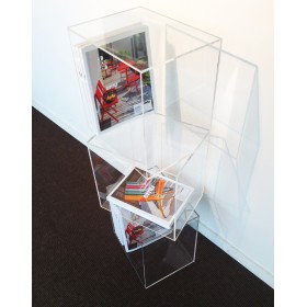 Cubo da terra cm 35 box espositore vetrina in plexiglass trasparente.