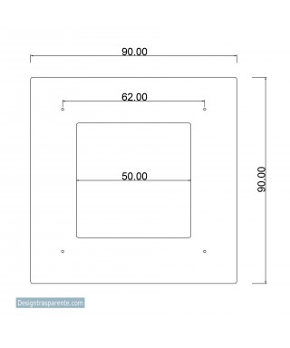 Deflettore est 90 int 50 deviatore flusso aria da soffitto in plexiglass bianco