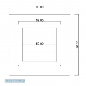 Deflettore est 90 int 50 deviatore flusso aria da soffitto in plexiglass bianco
