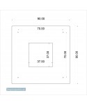 Deflettore est 90 int 37 deviatore flusso aria da soffitto in plexiglass bianco