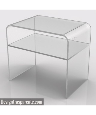 Perspex  bedside table 50x30 h:45