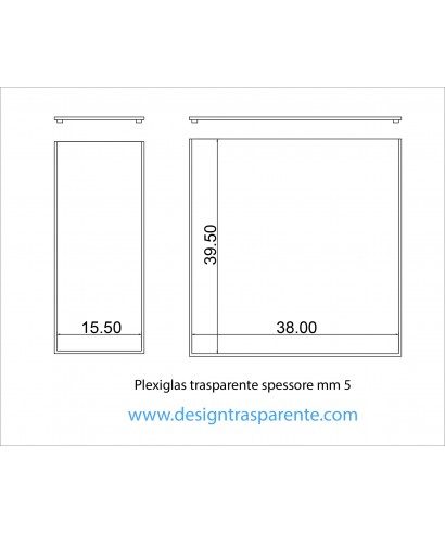 Contenitore su misura per album matrimoni in plexiglass trasparente.