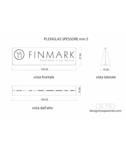 Targa in plexiglass su misura personalizzata come da disegno