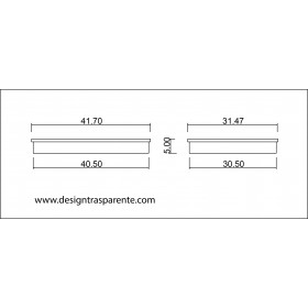 N. 3 contenitori con coperchio cm 41x31 h5 in plexiglass trasparente.