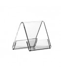 Cavaliere tasca segnaposto bifacciale in plexiglass trasparente.