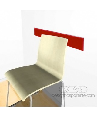 Red acrylic chair rail cm 99 wall protector.