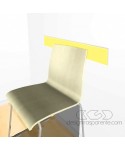 Protector de pared amarillo lemon cm 99 de metacrilato.